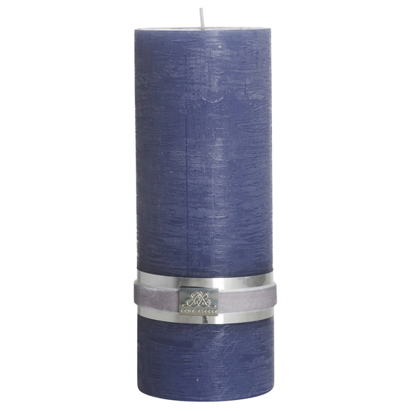Lene Bjerre Rustic Medium Blue  Pillar Candle 20 CM - Meadow Lane Ardee