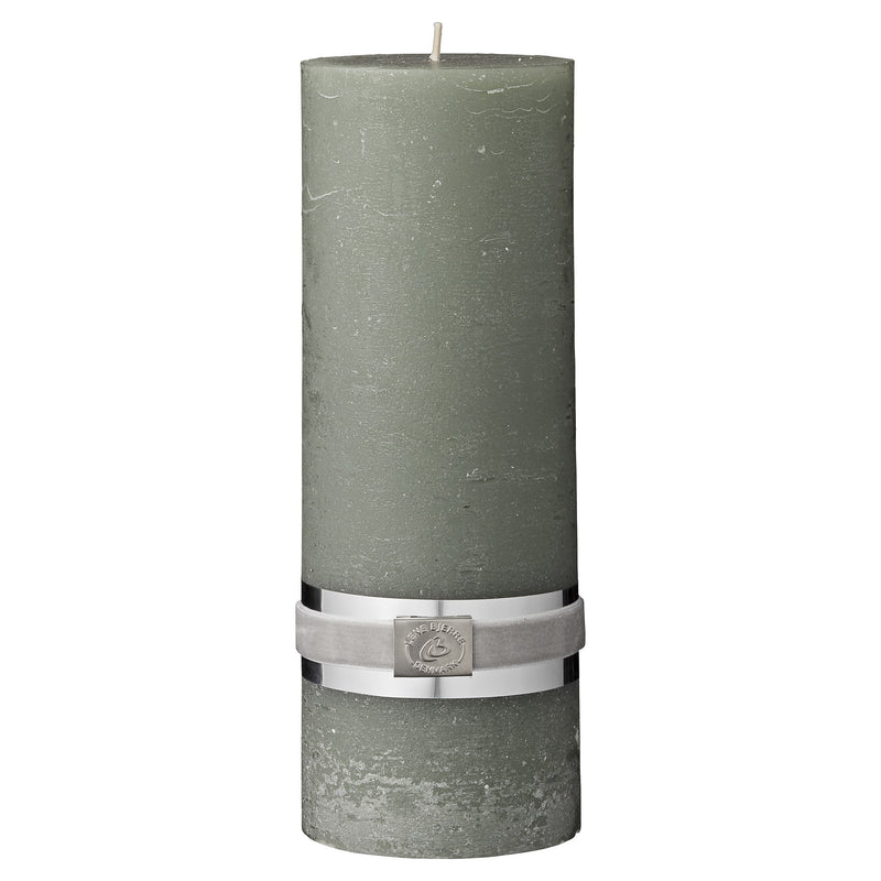 Lene Bjerre Rustic Green Pillar Candle - Meadow Lane Ardee