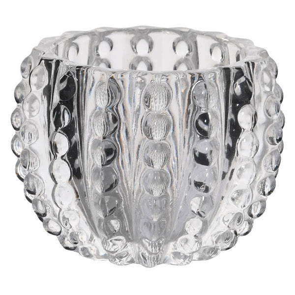 Faux Urchin Clear Glass Candle Holder - Meadow Lane Ardee