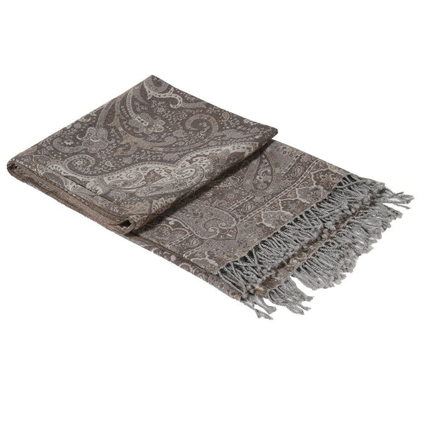 Natural Wool Brown and Grey Throw - Meadow Lane Ardee