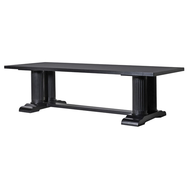 Kensington Black Column Leg Dining Table - Meadow Lane Ardee