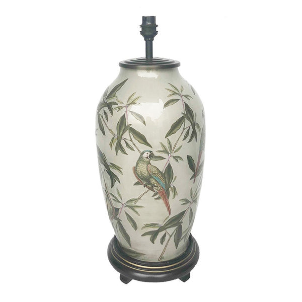 Parrot Tall Glass Table Lamp - Meadow Lane Ardee