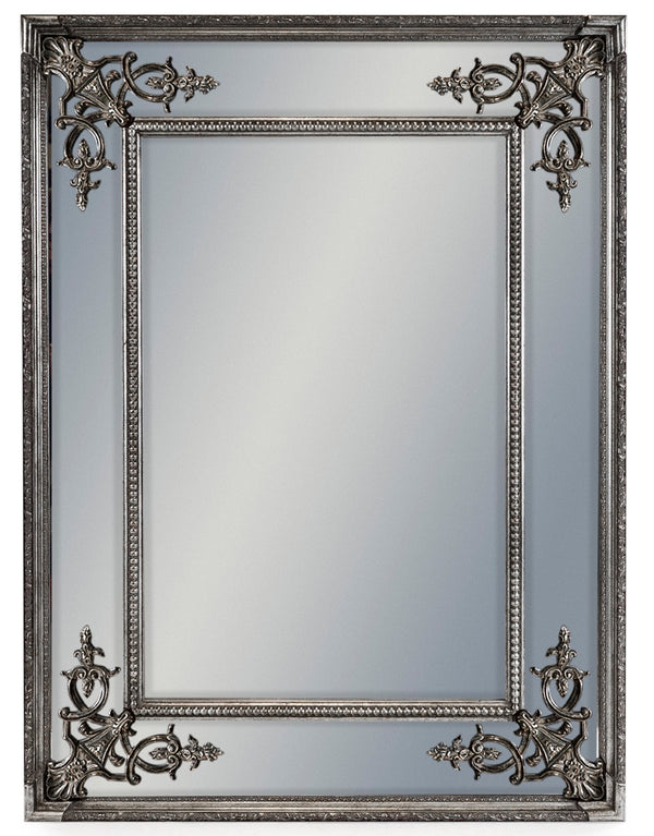 Antique Silver French Square Mirror - Meadow Lane Ardee