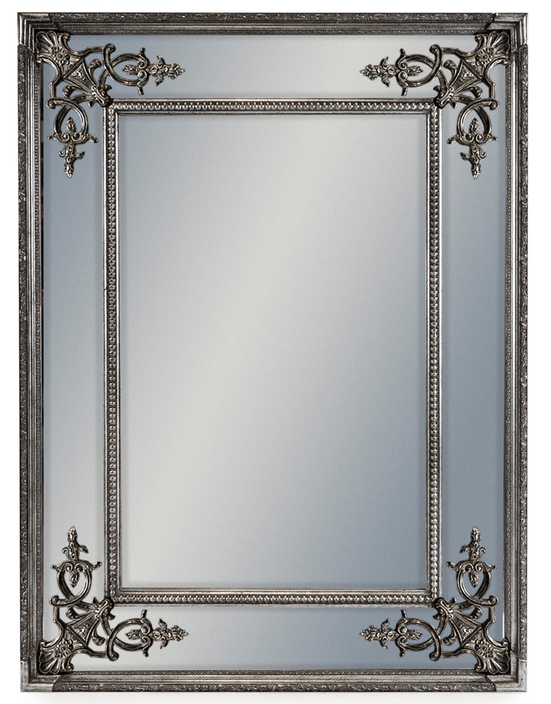 Antique Silver French Square Mirror - Meadow Lane Ardee