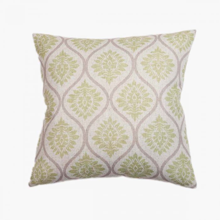 Metropolitan Chartreuse & Linen Cushion - Meadow Lane Ardee