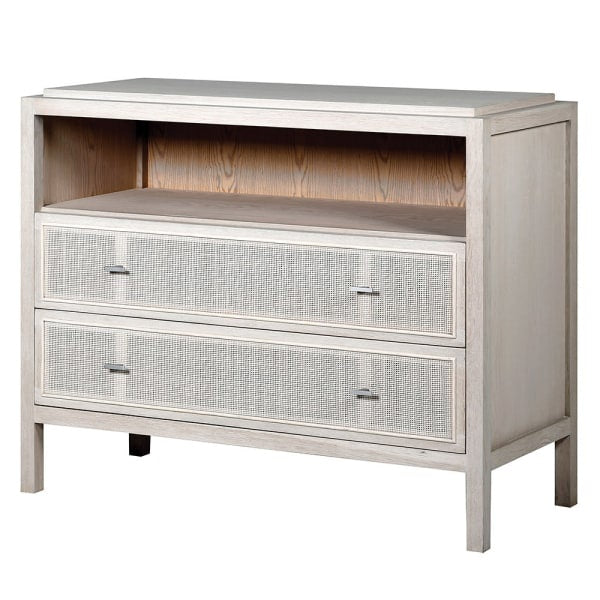 Salento White-Wash 2 Drawer Display Chest - Meadow Lane Ardee