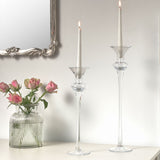 Juliana Clear Glass Candle Holder Large - Meadow Lane Ardee
