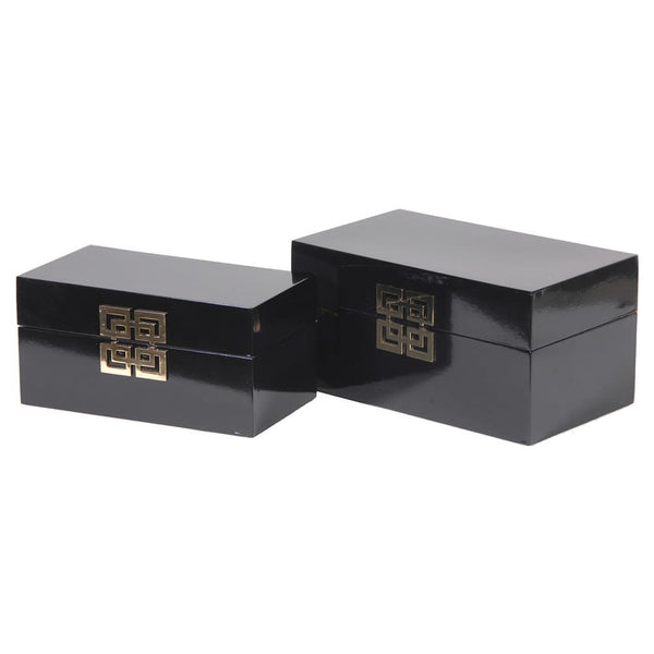 Set of Two Oriental ¬†Black Boxes - Meadow Lane Ardee