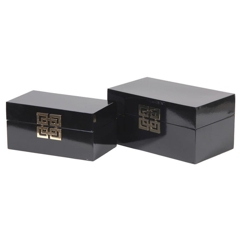 Set of Two Oriental ¬†Black Boxes - Meadow Lane Ardee