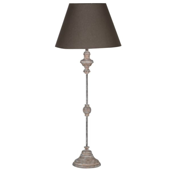 Tall Narrow Stem Table Lamp with Deep Green Shade - Meadow Lane Ardee
