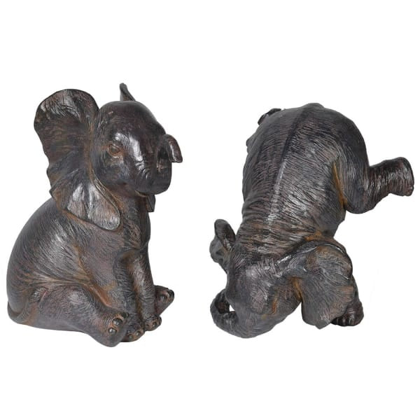 Set of 2 Playing Elephant Ornaments - Meadow Lane Ardee
